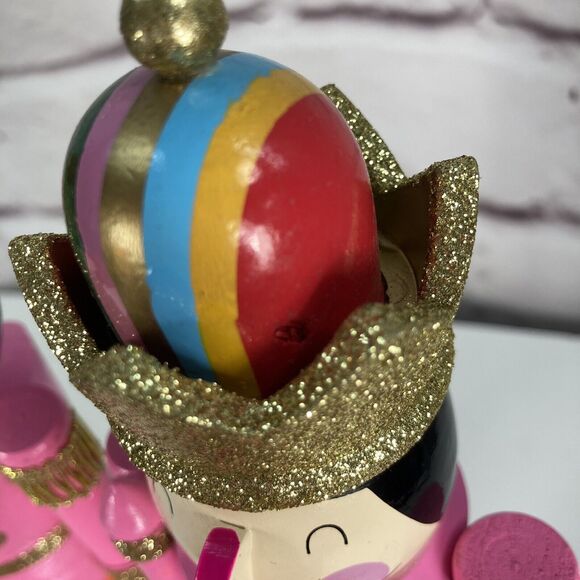 Lot of Wooden Nutcracker Figurines Soldier Decor Christmas Ornament Decor Pink - Picture 7 of 10